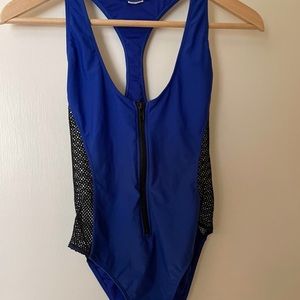 Blue one-piece swimsuit / monokini